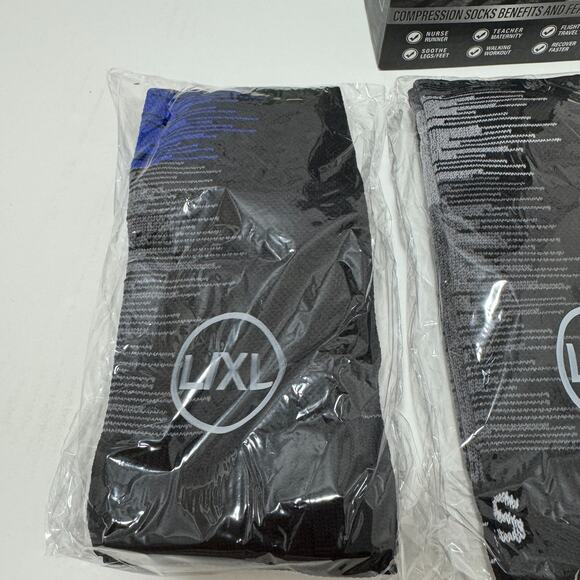 CHARMKING Sport Compression Socks Unisex Circulation 3 Pairs 15-20 mmHg L/XL - Picture 6 of 13